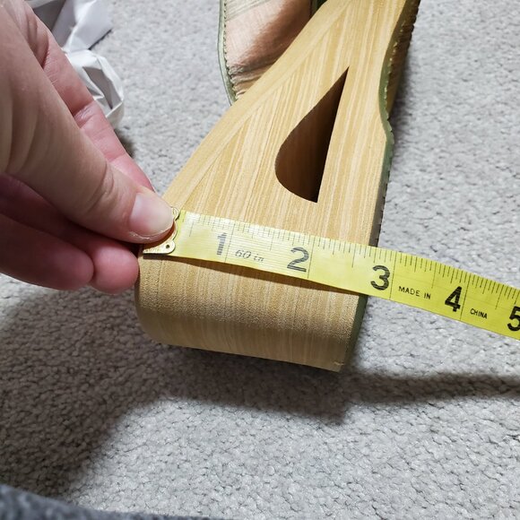 ROBERTO VIANNI Platform Cut-Out Wedge Thong Sandals Flip Flops Leather Women's 8 - Picture 12 of 13